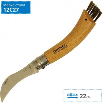 Дисплей-набор 12 шт, нож грибника OPINEL №8, нержавеющая сталь, рукоять бук 001896 Дисплей-набор 12 шт, нож грибника OPINEL №8, нержавеющая сталь, рукоять бук 001896