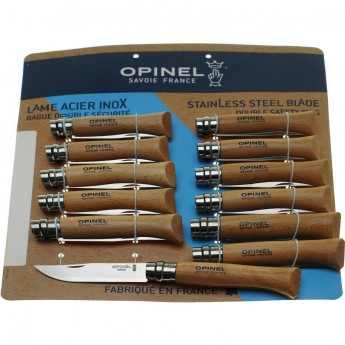 Набор-дисплей OPINEL T095 из 12 ножей разных размеров из нержав стали 000938