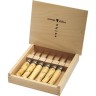 Набор в деревянной коробке из 6 ножей OPINEL №7 NATURE, нержавеющая сталь, рукоять самшит, гравировка 001555