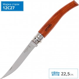 Нож филейный OPINEL №10, нержавеющая сталь, рукоять бубинга 000013 Нож филейный OPINEL №10, нержавеющая сталь, рукоять бубинга 000013