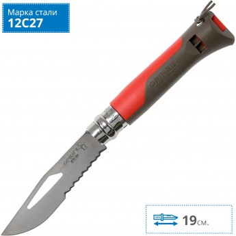 Нож OPINEL №8 OUTDOOR EARTH, красный 001714 Нож OPINEL №8 OUTDOOR EARTH, красный 001714