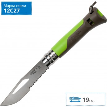 Нож OPINEL №8 OUTDOOR EARTH, зеленый 001715 Нож OPINEL №8 OUTDOOR EARTH, зеленый 001715
