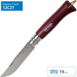 Нож OPINEL №8 TREKKING, нержавеющая сталь, бордовый 002213 Нож OPINEL №8 TREKKING, нержавеющая сталь, бордовый 002213