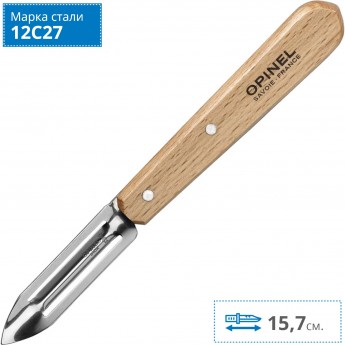 Нож для чистки овощей OPINEL №115, деревянная рукоять, нержавеющая сталь, блистер, 001928 Нож для чистки овощей OPINEL №115, деревянная рукоять, нержавеющая сталь, блистер, 001928