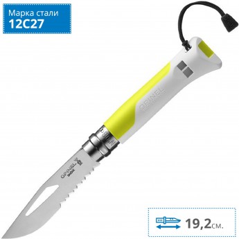 Нож OPINEL №8 FLUO YELLOW, желтый 002320 Нож OPINEL №8 FLUO YELLOW, желтый 002320